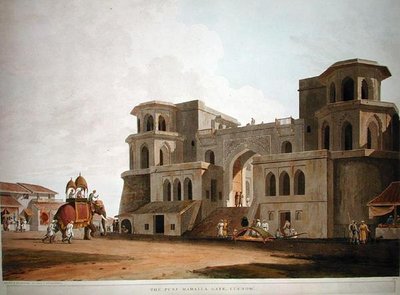 The Punj Mahalla Gate, Lucnow by Thomas und William Daniell